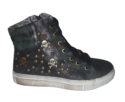 Sneakers boots skull gothic - sneakers,